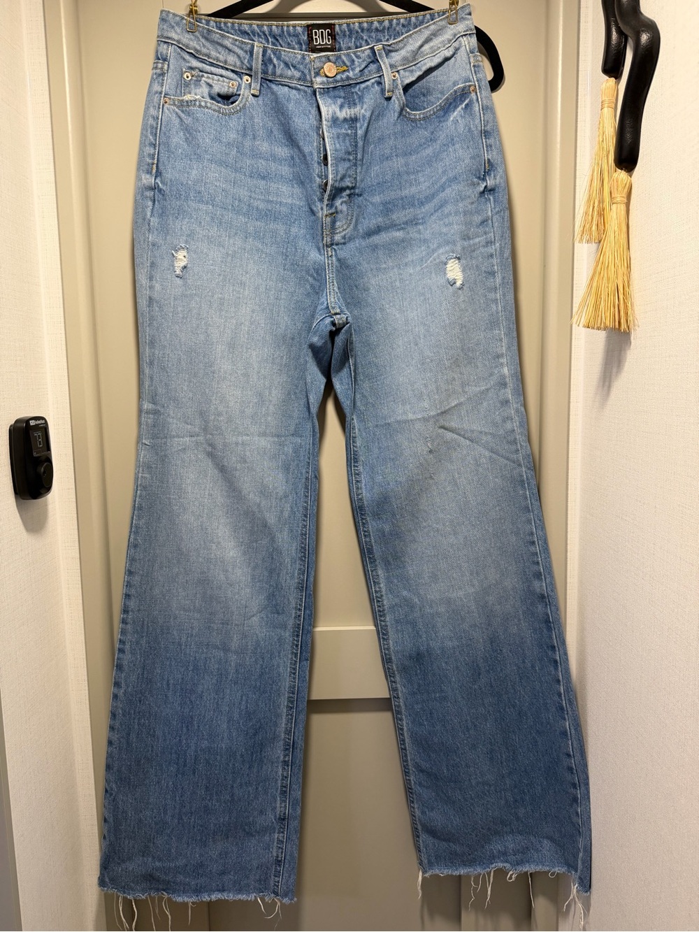 BDG Blue Vintage-Inspired Wide Leg Jeans